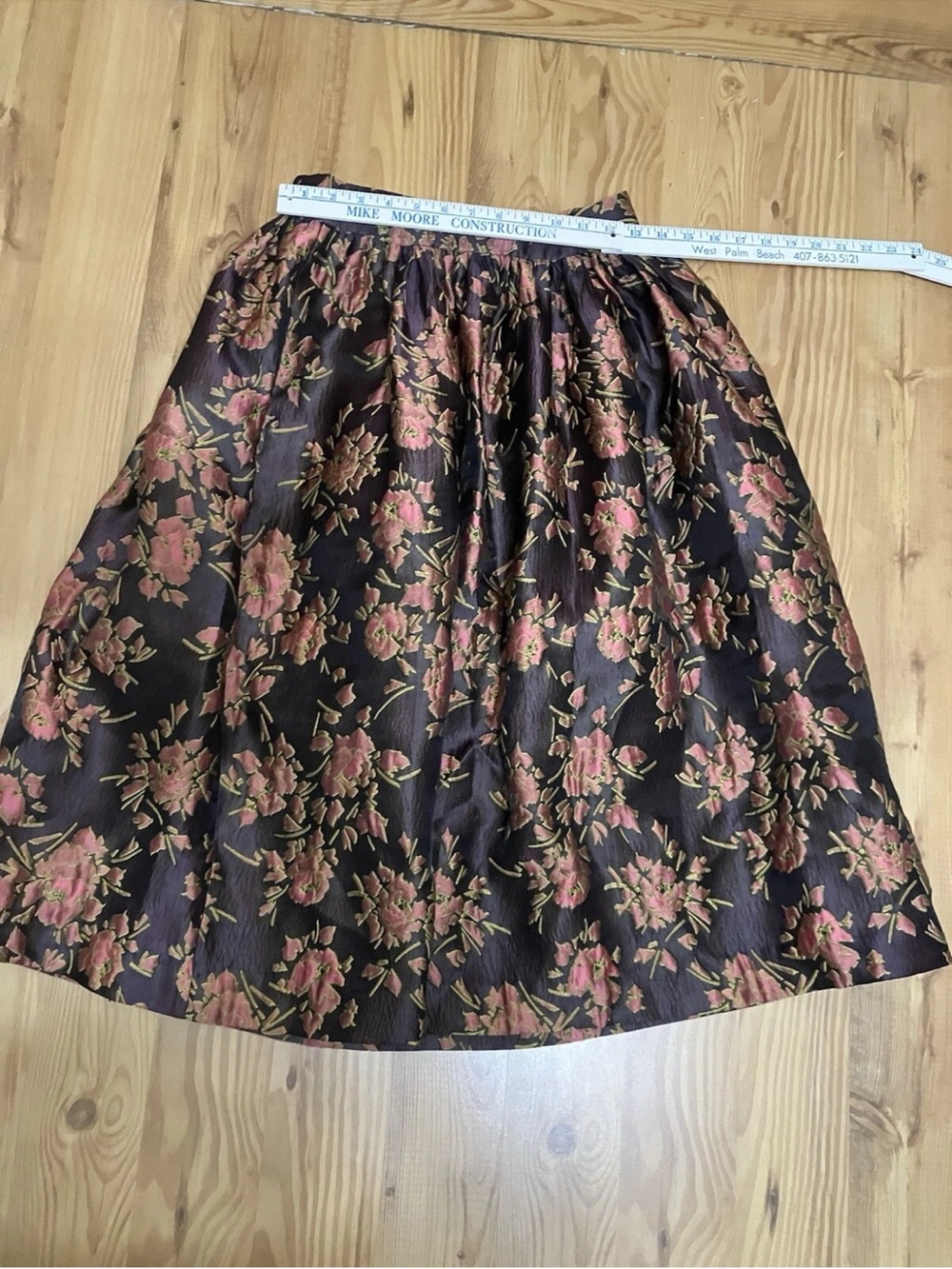 Women's VTG Skirt 42 Italy Floral cottage core country, pinup preppy FitFlare